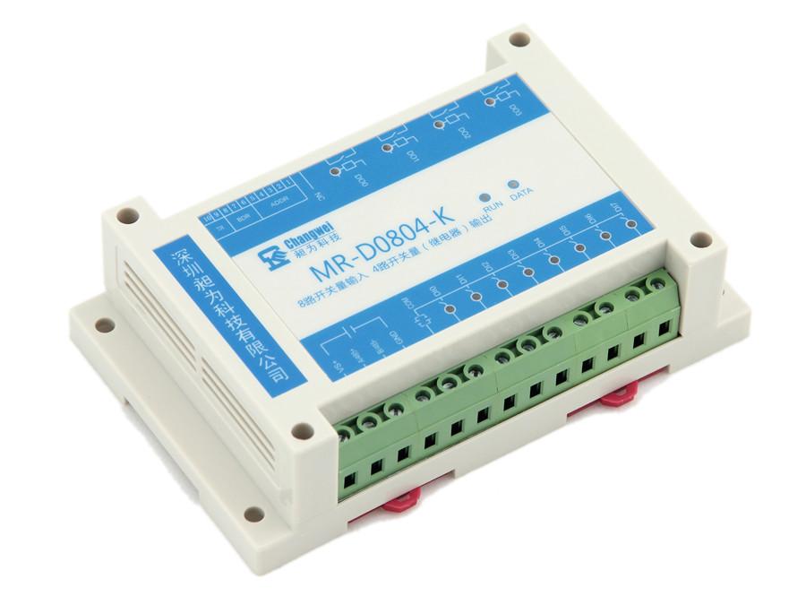 MR-D0804-K智能八路開(kāi)關(guān)量輸入四路常開(kāi)型繼電器開(kāi)關(guān)量輸出混合型采集控制器