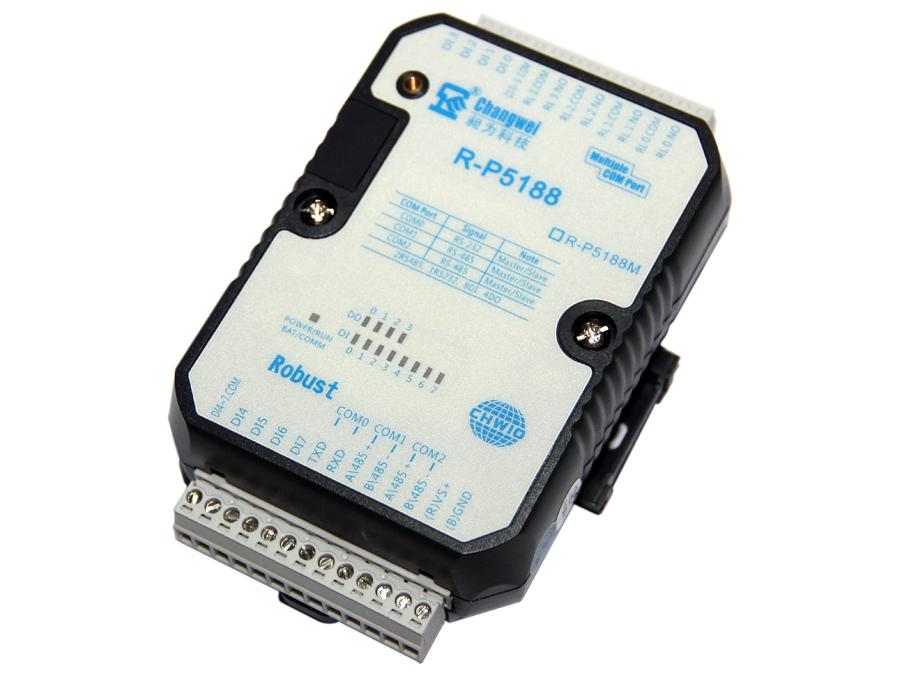 R-P5188增強(qiáng)型開關(guān)量八入四出智能IO控制器（PLC）2路RS485和1路RS232口,標(biāo)準(zhǔn)Modbus RTU和Modbus ASCII/自由協(xié)議