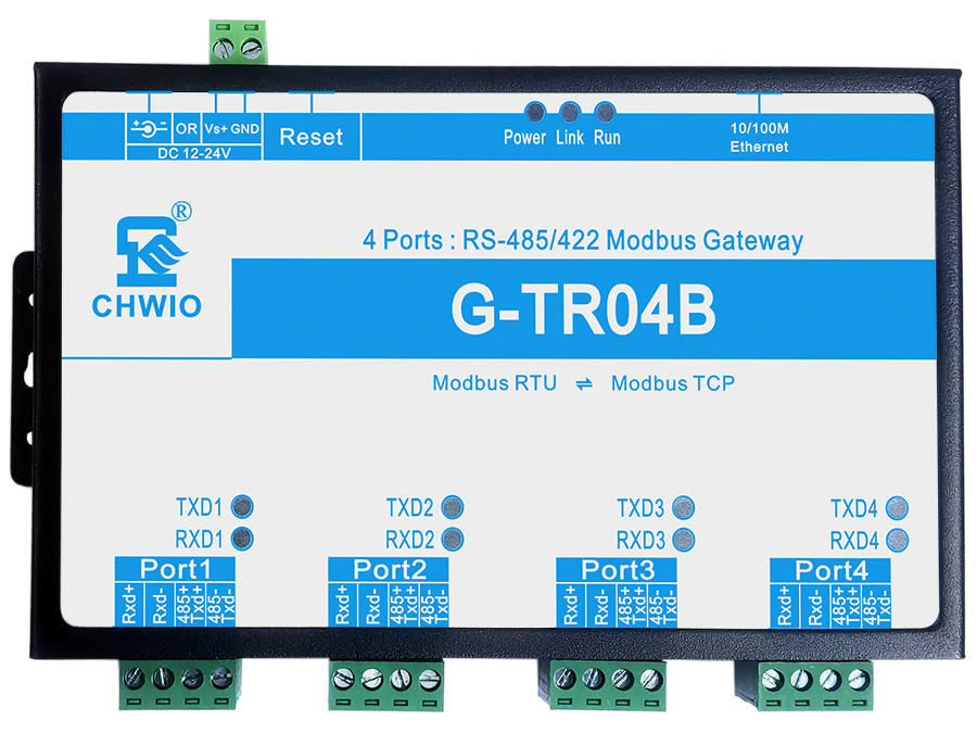 G-TR04B工業(yè)級四口RS485/422串口Modbus網(wǎng)關(guān) Modbus RTU和Modbus TCP協(xié)議轉(zhuǎn)換器串口服務(wù)器
